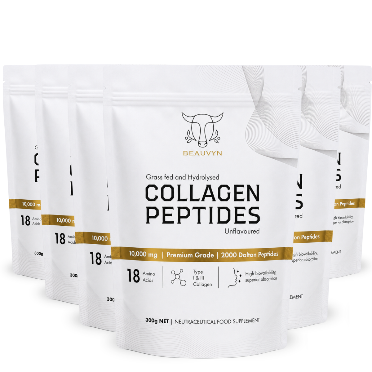 Bovine Collagen Powder - 6 pack 